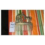 Vintage Brass Horse Comb Vintage Brass Horse Comb