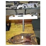 Boat seat & wooden fish plaque Boat seat & wooden fish plaque