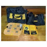 DeWalt tool bags & empty drill bit containers DeWalt tool bags & empty drill bit containers