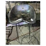 Metal stool with tractor seat - 34 inches h( top Metal stool with tractor seat - 34 inches h( top