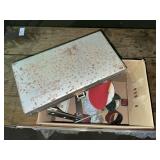 Box lot- socket set & sandpaper- variety Box lot- socket set & sandpaper- variety