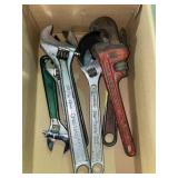Box lot- variety of crescent wrenches Box lot- variety of crescent wrenches