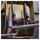 Three bung borers, Rustic Hand Drill Three bung borers, Rustic Hand Drill