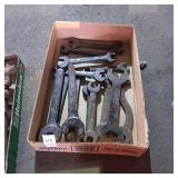 Box of assorted wrenches Box of assorted wrenches
