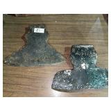 2 broad axe heads - 10 & 11 inches blades 2 broad axe heads - 10 & 11 inches blades