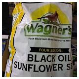 Two 25 lbs bags of wagners black oil sunflower Two 25 lbs bags of wagners black oil sunflower