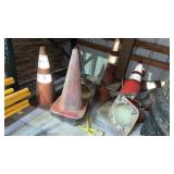 Approximately 8 Miscellaneous Construction Cones