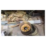 Assorted Lumber, Metal, Rim, Wire and More