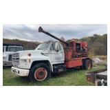 1992 Ford F700 Diesel Truck W Auger Attachment