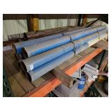 10 4in. Metal pipe 7ft. 3in. Long & 8 4ft.5in