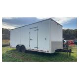 White Enclosed Trailer