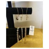 Ladies bangle and rhinestone bracelets
