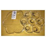 (7) 925 sterling rings in plastic floral storage-