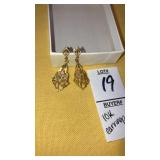 10k tri gold earrings
