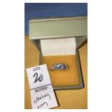 Sterling ring w/ crystals