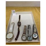Ladies wristwatches, some with expansion bands