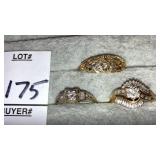 (3) vintage gem rings