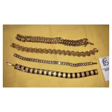 (4)vintage  goldtone bracelets