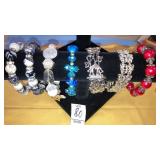 (7) bead & metal bracelets stretch