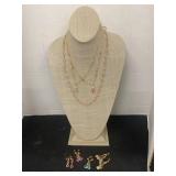 Pastel necklaces and earrings