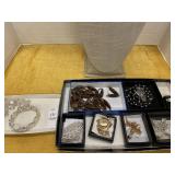 Necklace, earrings set and bracelets
