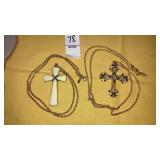 Avon large cross pendant necklaces ( right is