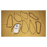 (8) goldtone chain bracelets