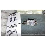 925 sterling ring w/ crystals