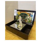 Plastic jewelry box with magnetic unicorn