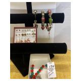 Christmas stretch and pandora style bracelet. New