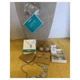 Eddy necklaces, matching earrings, Money necklace