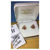 Black Hills Gold 10k butterfly earrings w/ 14k