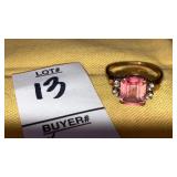 10k pink gem ring