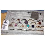 (24) fashion gem & band rings - some Avon most