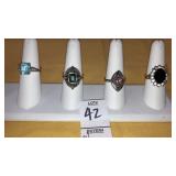 (4) Avon rings sz 6-1/2 - 8