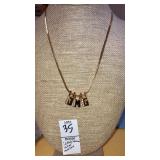 ï¿½J-M-Gï¿½ initials charms necklace