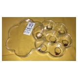 (7) 925 sterling rings in plastic flower storage-