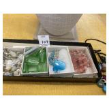 Stone type necklaces, earrings and bracelet