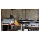 Lot of Metal Shelving Parts