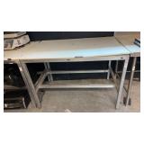 Aluminum Butcher Table W Plastic Top 4ftx 34x30