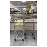 2 Aluminum Bakers Rack on Wheels 20.5x26x70