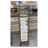 Aluminum Bakers Rack on Wheels 15x31x66