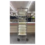 Aluminum Bakers Rack on Wheels 20.5x26x69.5