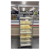 Aluminum Bakers Rack on Wheels 20.5x27x67