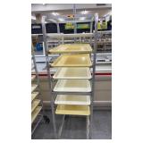 Aluminum Bakers Rack on Wheels 20.5x26x70