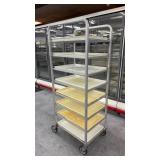 Aluminum Bakers Rack on Wheels 20.5x27x67
