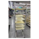 Aluminum Bakers Rack on Wheels 20.5x26x70