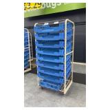 Bread Display Rack On Wheels 33x26x72