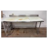 Aluminum Butcher Table 72x30x40