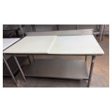 Aluminum Butcher Table 60x30x37